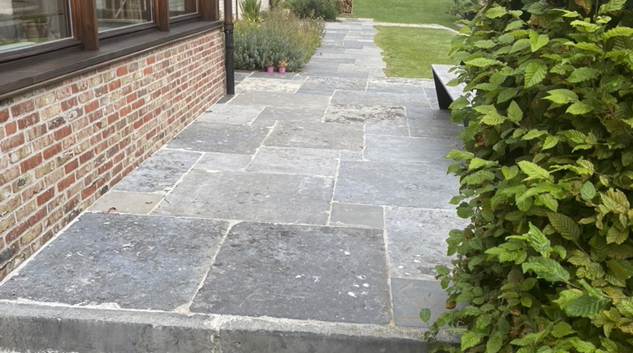 wevelgem Oude dallen blauwsteen