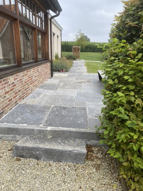 wevelgem Oude dallen blauwsteen